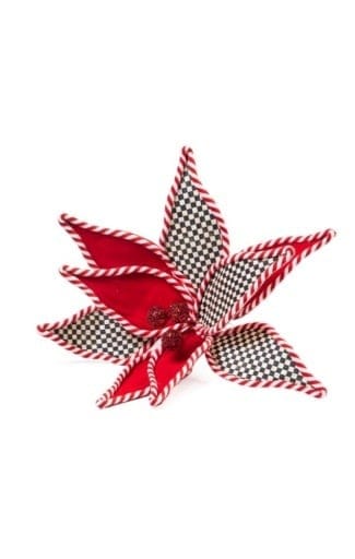 MacKenzie-Childs Christmas Peppermint Stripe Jumbo Flower Clip