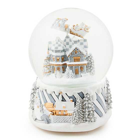 MacKenzie-Childs Christmas Sterling Village Snow Globe