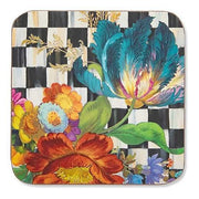 MacKenzie-Childs Coasters Courtly Flower Market Cork Back Coasters - Set of 4