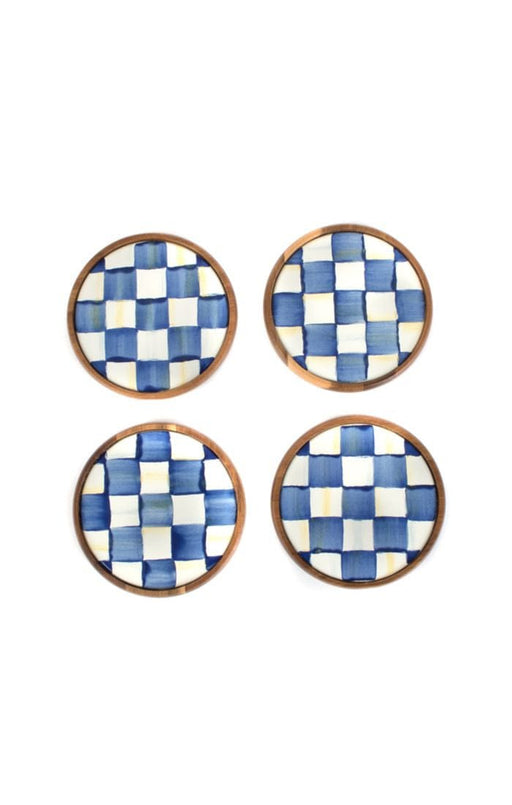 MacKenzie-Childs Coasters Royal Check Coasters - set of 4