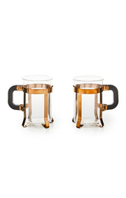 MacKenzie-Childs Coffee & Tea Glass Coffee Cup, Set of 2