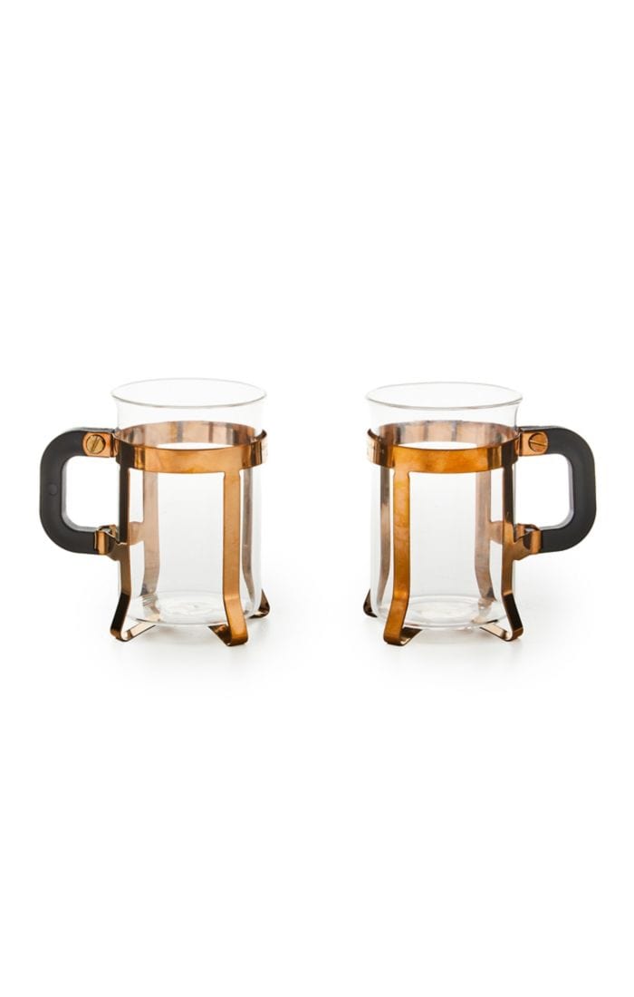 MacKenzie-Childs Coffee & Tea Glass Coffee Cup, Set of 2