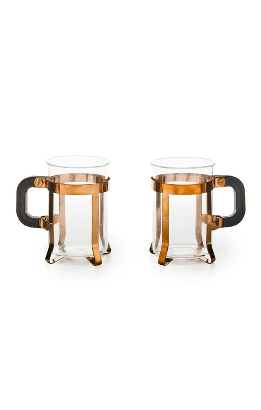 MacKenzie-Childs Coffee & Tea Glass Coffee Cup, Set of 2