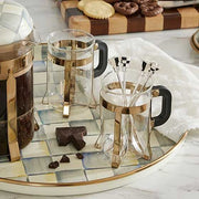 MacKenzie-Childs Coffee & Tea Glass Coffee Cup, Set of 2