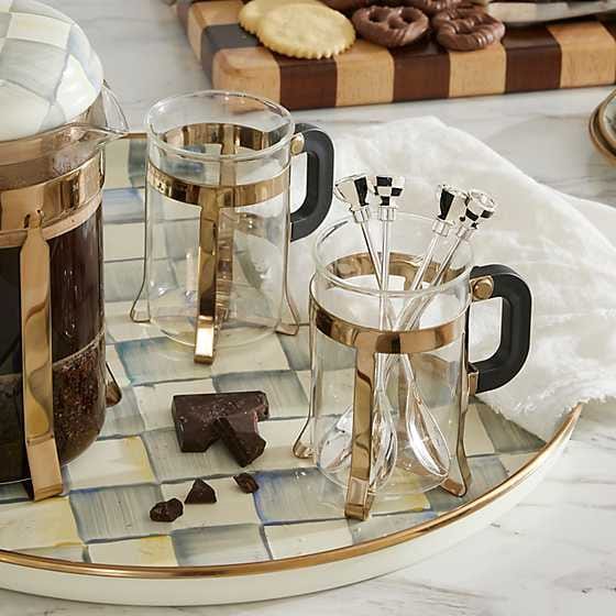 MacKenzie-Childs Coffee & Tea Glass Coffee Cup, Set of 2