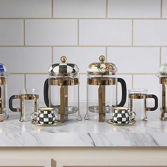 MacKenzie-Childs Coffee & Tea Glass Coffee Cup, Set of 2