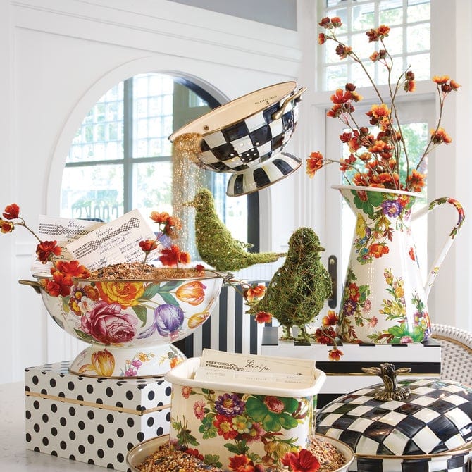 MacKenzie-Childs Colanders Courtly Check Enamel Colander - Large