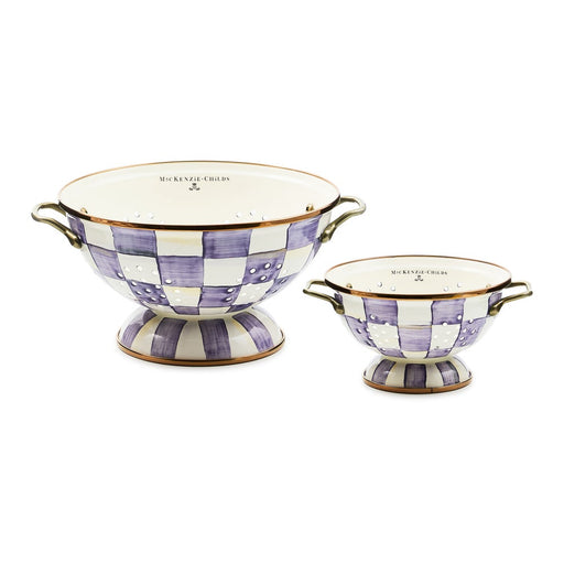 MacKenzie-Childs Colanders Mackenzie-Childs Violet Check Large Colander
