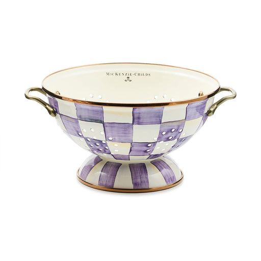 MacKenzie-Childs Colanders Mackenzie-Childs Violet Check Large Colander
