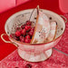 MacKenzie-Childs Colanders Rosy Check Enamel Colander - Large