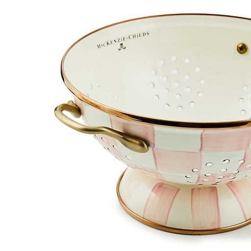 MacKenzie-Childs Colanders Rosy Check Enamel Colander - Large