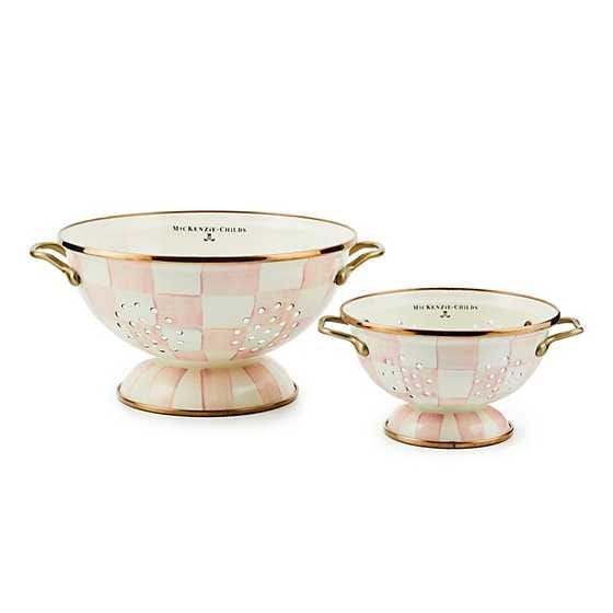 MacKenzie-Childs Colanders Rosy Check Enamel Colander - Small