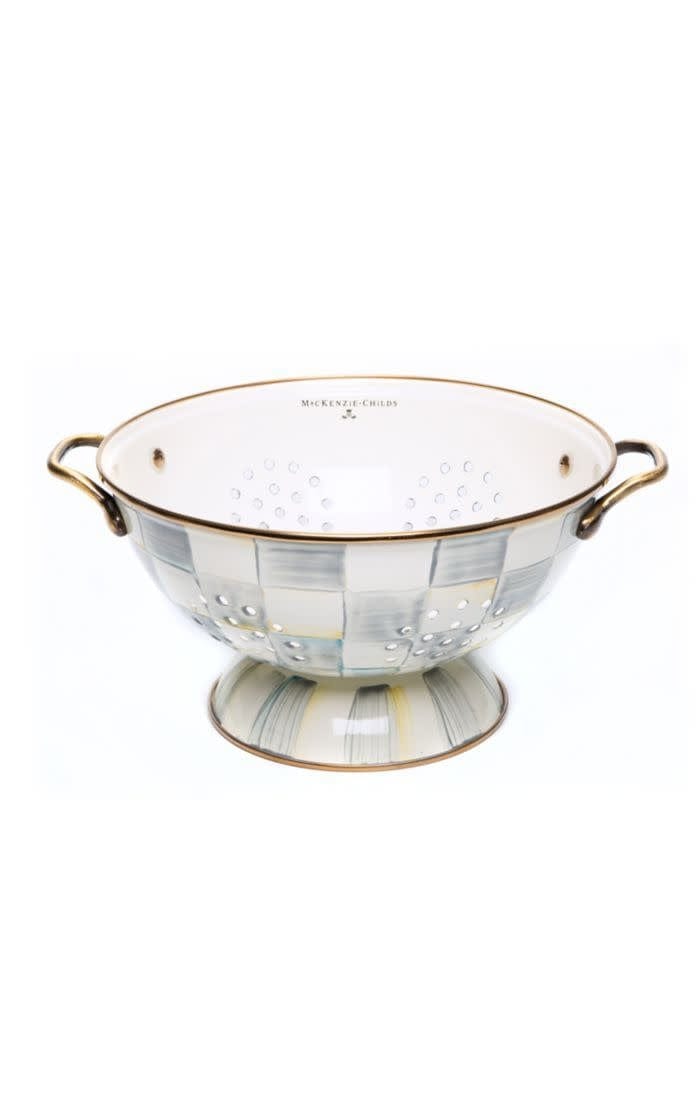 MacKenzie-Childs Colanders Sterling Check Enamel Colander - Large