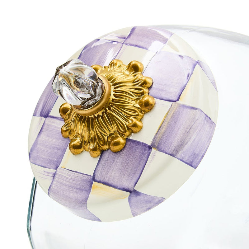 MacKenzie-Childs Cookie Jars Mackenzie-Childs Cookie Jar with Violet Check Lid