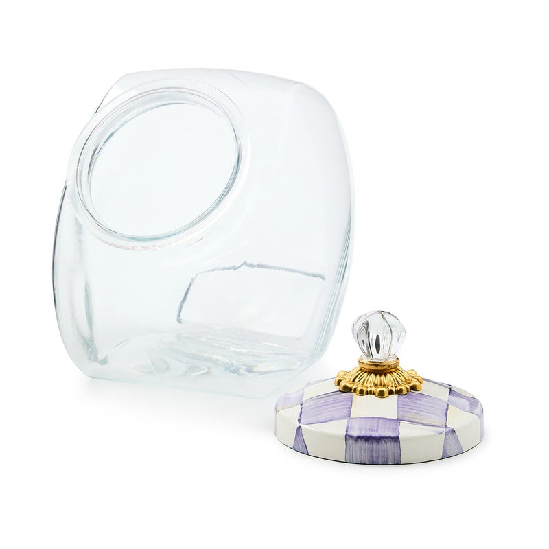 MacKenzie-Childs Cookie Jars MacKenzie-Childs Sweets Jar with Violet Check Lid