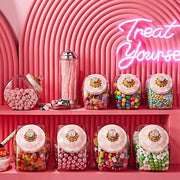 MacKenzie-Childs Cookie Jars Sweets Jar with Rosy Check Enamel Lid