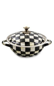 MacKenzie-Childs Cookware Courtly check Enamel Casserbole - Medium