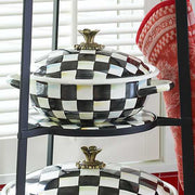 MacKenzie-Childs Cookware Courtly check Enamel Casserbole - Medium