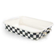 MacKenzie-Childs Cookware MacKenzie-Childs Courtly Check Enamel Roasting Pan with Rack