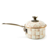 MacKenzie-Childs Cookware Mackenzie-Childs Mocha Check 1 Qt. Saucepan