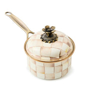 MacKenzie-Childs Cookware Mackenzie-Childs Mocha Check 1 Qt. Saucepan