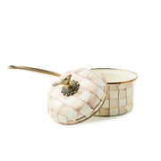 MacKenzie-Childs Cookware Mackenzie -Childs  Mocha Check 2.5 Qt. Saucepan