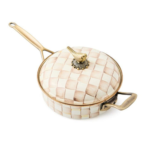 MacKenzie-Childs Cookware Mackenzie-Childs Mocha Check 3 Qt. Saute Pan
