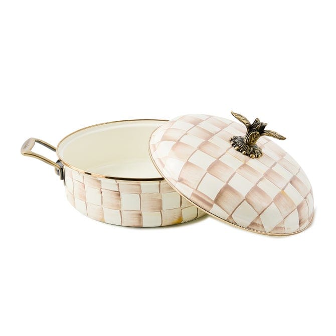 MacKenzie-Childs Cookware Mackenzie Childs Mocha Check 5 Qt. Casserole