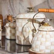 MacKenzie-Childs Cookware Mackenzie-Childs Mocha Check 7 Qt. Stockpot