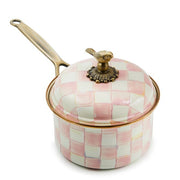 MacKenzie-Childs Cookware Mackenzie Childs Rosy Check 2.5 Qt. Saucepan
