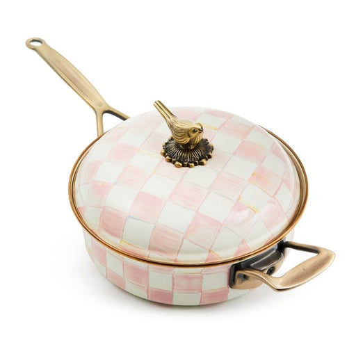 MacKenzie-Childs Cookware Mackenzie-Childs Rosy Check 3 Qt. Saute Pan