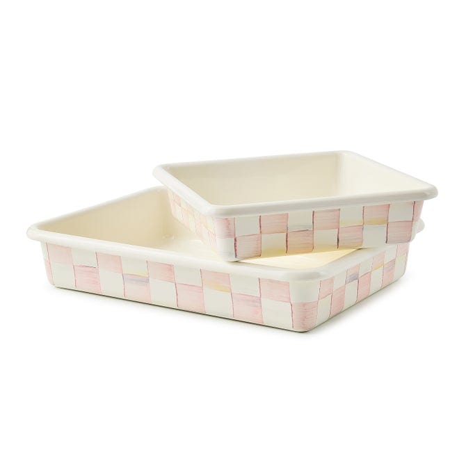 MacKenzie-Childs Cookware Mackenzie-Childs Rosy Check 8" Square Baking Pan