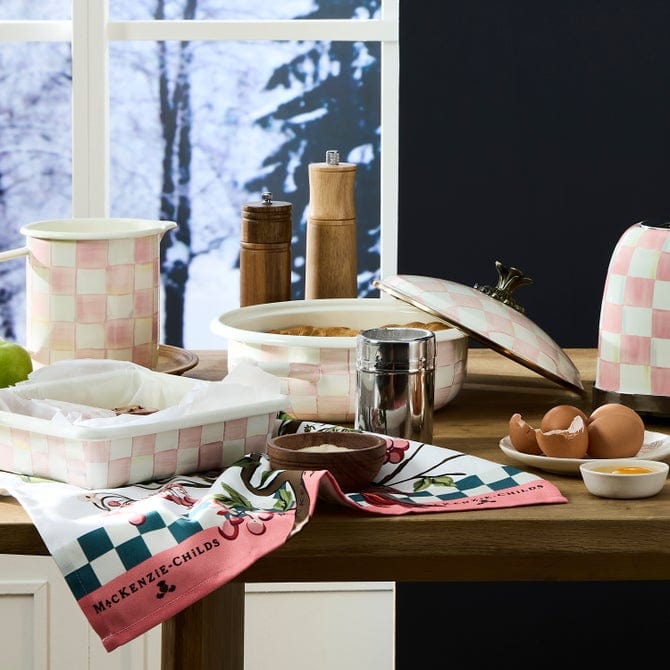 MacKenzie-Childs Cookware Mackenzie -Childs Rosy Check Medium Casserbole