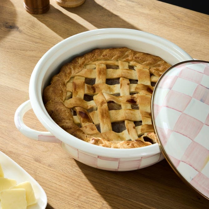 MacKenzie-Childs Cookware Mackenzie -Childs Rosy Check Medium Casserbole