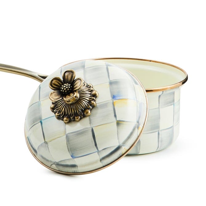 MacKenzie-Childs Cookware Mackenzie-Childs  Sterling Check 1 Qt. Saucepan