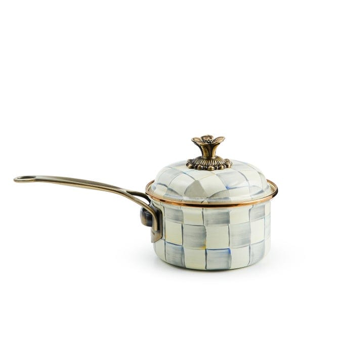 MacKenzie-Childs Cookware Mackenzie-Childs  Sterling Check 1 Qt. Saucepan
