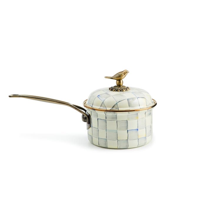 MacKenzie-Childs Cookware Mackenzie Childs Sterling Check 2.5 Qt. Saucepan