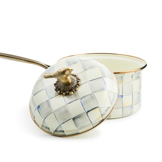 MacKenzie-Childs Cookware Mackenzie Childs Sterling Check 2.5 Qt. Saucepan