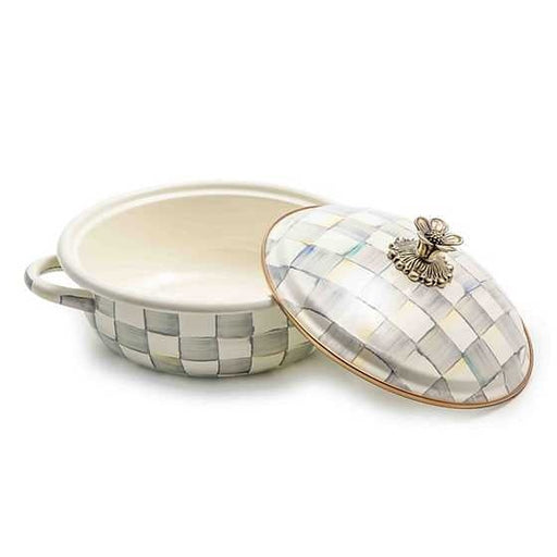 MacKenzie-Childs Cookware Sterling Check Enamel Casserbole - Medium