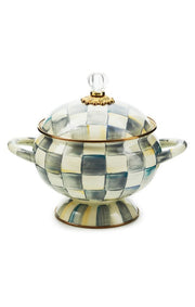 MacKenzie-Childs Cookware Sterling Check Tureen