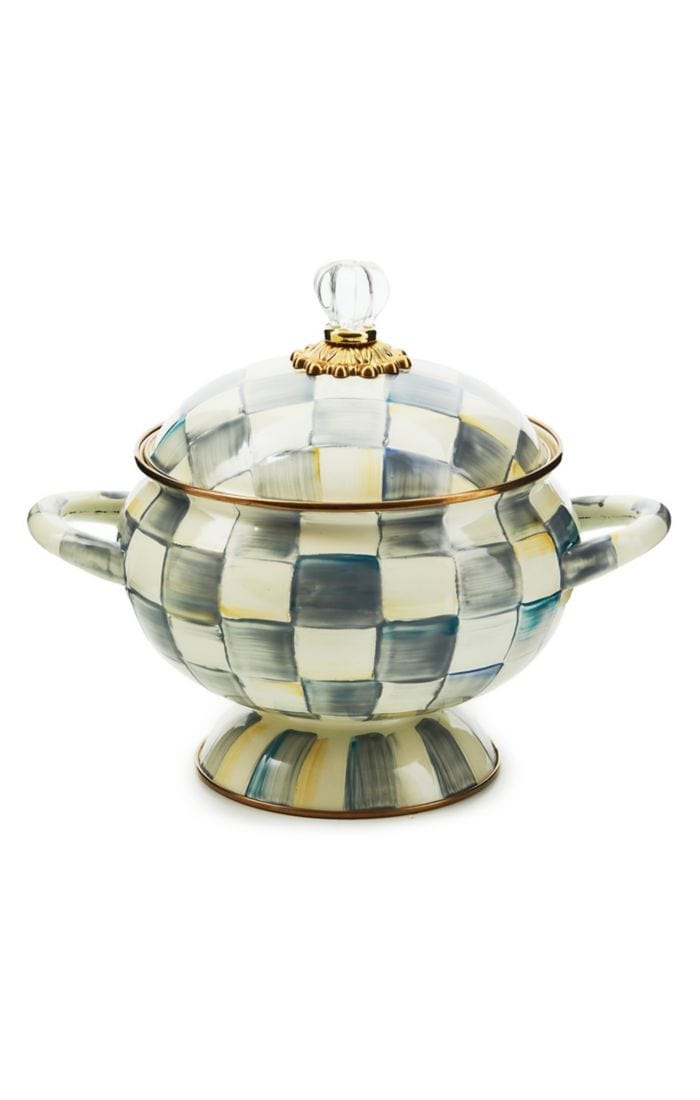 MacKenzie-Childs Cookware Sterling Check Tureen