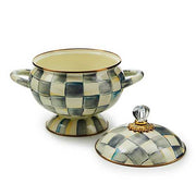 MacKenzie-Childs Cookware Sterling Check Tureen