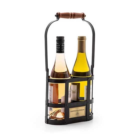 MacKenzie-Childs Courtly Check Wine Carrier