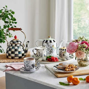 MacKenzie-Childs Creamers Butterfly Toile Creamer & Sugar Set