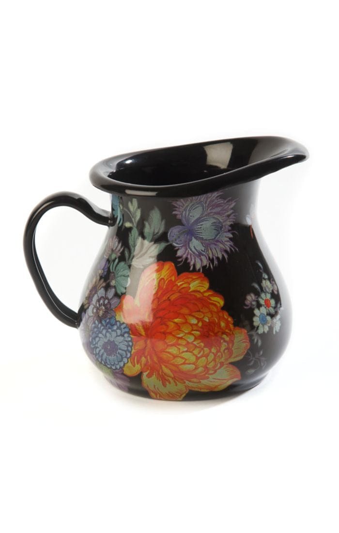 MacKenzie-Childs Creamers Flower Market Creamer - Black - FINAL SALE