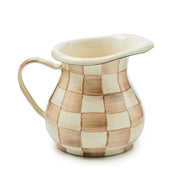 MacKenzie-Childs Creamers Mocha Check Little Creamer
