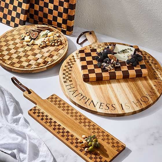 MacKenzie-Childs Cutting Boards Check Serving Board