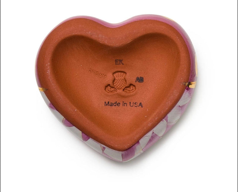 MacKenzie-Childs Decor Pink Dotty Heart Ceramic Decor