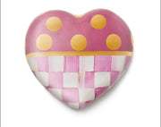MacKenzie-Childs Decor Pink Dotty Heart Ceramic Decor