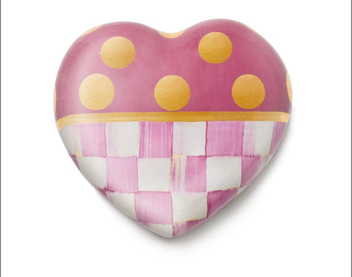 MacKenzie-Childs Decor Pink Dotty Heart Ceramic Decor